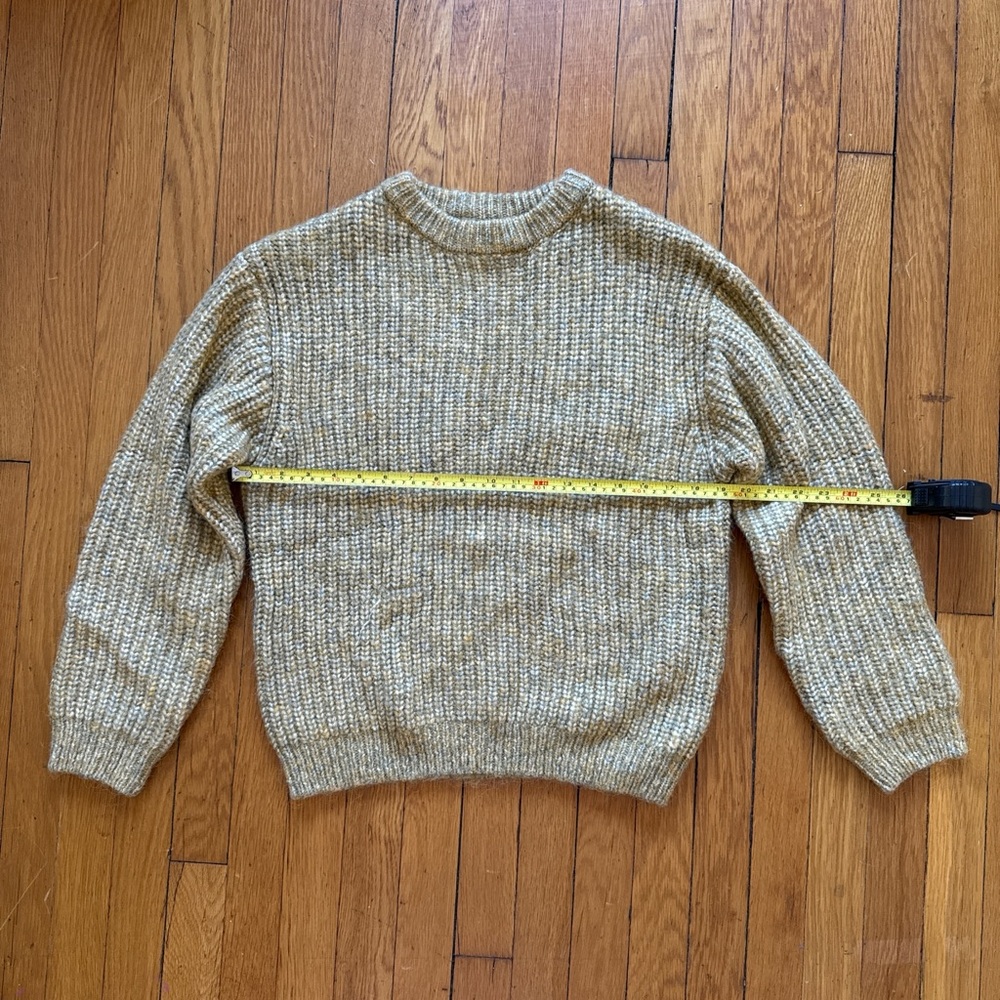 Zara mustard yellow color Crew Neck Sweater